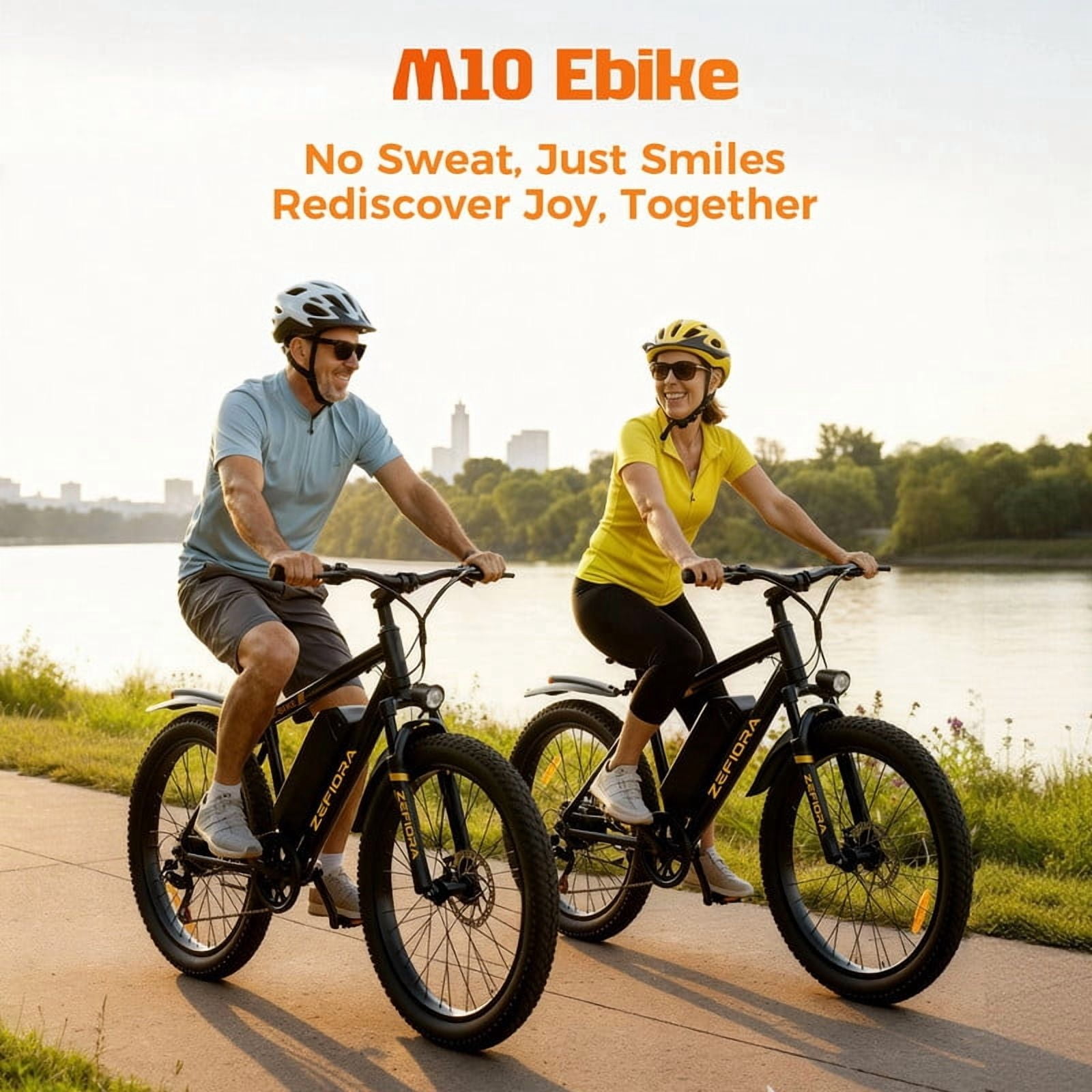 ZEFIORA Electric Bike for Adults, 1500W Peak Motor Ebike, 25mph, 45 Miles PAS Range, 48V 10Ah Removable Battery, 7-Speed, 26" All-Terrain Electric Bicycle, UL2849