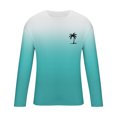 thumbnail image 3 of Men’s T-Shirt Ombre Long Sleeve Top Fall Fashion Athletic Sweatshirts Loose Pullover Graphic Tee Shirts Big and Tall Crewneck Sweatshirts Sports Tees, 3 of 4
