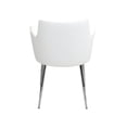 thumbnail image 5 of Andrew Contemporary Dining/Accent Chair in Chrome and White Faux Leather by LumiSource - Set of 2, 5 of 6