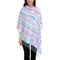 thumbnail image 3 of Easygdp Striped Gradient Women's Scarf Womens Winter Scarf, Fashion Scarfs for Women, Shawls and Wraps, Long Blanket Scarf, 3 of 8