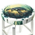 thumbnail image 3 of Lsque Watercolor Turtle3 Round Bar chair cushion covers Velvet Fabric Premium Comfort Protects from Scratches and Stains for 14-17 Inch Chair- 13 inch, 3 of 7