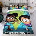 thumbnail image 4 of La película de los Casagrandes Conjunto de sábanas temático, trío de piezas, cómodo y amigable con la piel, diseño único, regalo de decoración para el hogar para familiares, amigos y fans,135cm *200cm, 4 of 6