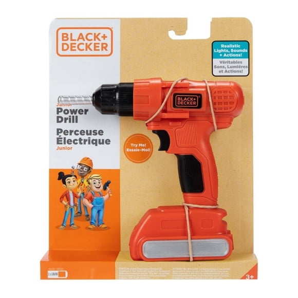 Taladro electrónico de juguete Black + Decker con sonidos y luces