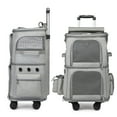 thumbnail image 4 of Double Compartment Pet Carrier Backpack With Trolley Wheels For Travel Walking, 4 of 8