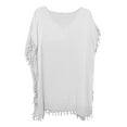 thumbnail image 3 of Women's Plus Size Chiffon Tassel Kaftan Cover Up One Size, 3 of 4