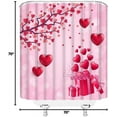 thumbnail image 4 of Valentine''s Day Shower Curtain Romantic Red and Pink Heart Shaped Decor Home Bathroom Bathtub Curtains Set Include Hooks,（70" WX70 H）, 4 of 4