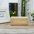 BALDR Design LED REAL WOOD Alarm Clock_ Wooden Digital Alarm Clock with