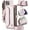 Pink, variant on for iPhone 13 Case, Crossbody Wallet Phone Case with RFID Blocking Kickstand, Anti-Drop Wireless Charging Card Slots, PU Leather Shoulder Bag Clutch Adjustable Strap