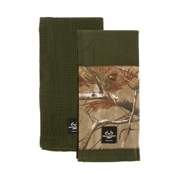 Dii Realtree Green Kitchen Towel Set 18x28 2 Piece Walmart Com Walmart Com