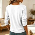 thumbnail image 6 of Women's V Neck Long Sleeve Tops Casual T Shirts Solid Color Basic Summer Tees Loose Fit Pullover Tunic, 6 of 6