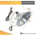 thumbnail image 4 of Southwire Woods 18/2-Gauge SPT-2 Hood Clamp Lamp with 8.5" Reflector, 8.75 x 8.75 in, Aluminium, 4 of 7