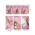 thumbnail image 5 of Squirrel Gifts, Kitchen Curtain Valances for Windows Farmhouse Short Curtains, Christmas Snowflake Colorful Balls Rod Pocket Valance Curtain for Bedroom Cafe Living Room 42"x18", 5 of 8