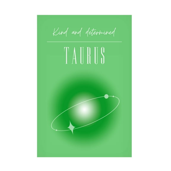 Trademark Fine Art Amelie Taurus Zodiac Print Art Canvas Wall Art