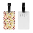 thumbnail image 2 of Luggage Tags for Suitcases, colorful leaves Leather Bag Luggage Tags ID Label Tags Privacy Protection Travel Bag Labels, 2 of 6