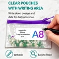 thumbnail image 4 of A8 Waterproof Pill Organizer Set with 14 Color-Coded Reusable Pouches, 2-Week Medication Storage Portable Pill Case for Travel, 4 of 10