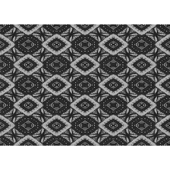 Ahgly Company Indoor Rectangle Patterned Midnight Gray Area Rugs, 3' x 5'