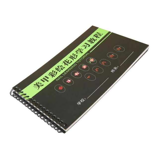 maskred Nail Art Practice Template Learning Book for Beginners Line Drawing 21x14cm 1Set