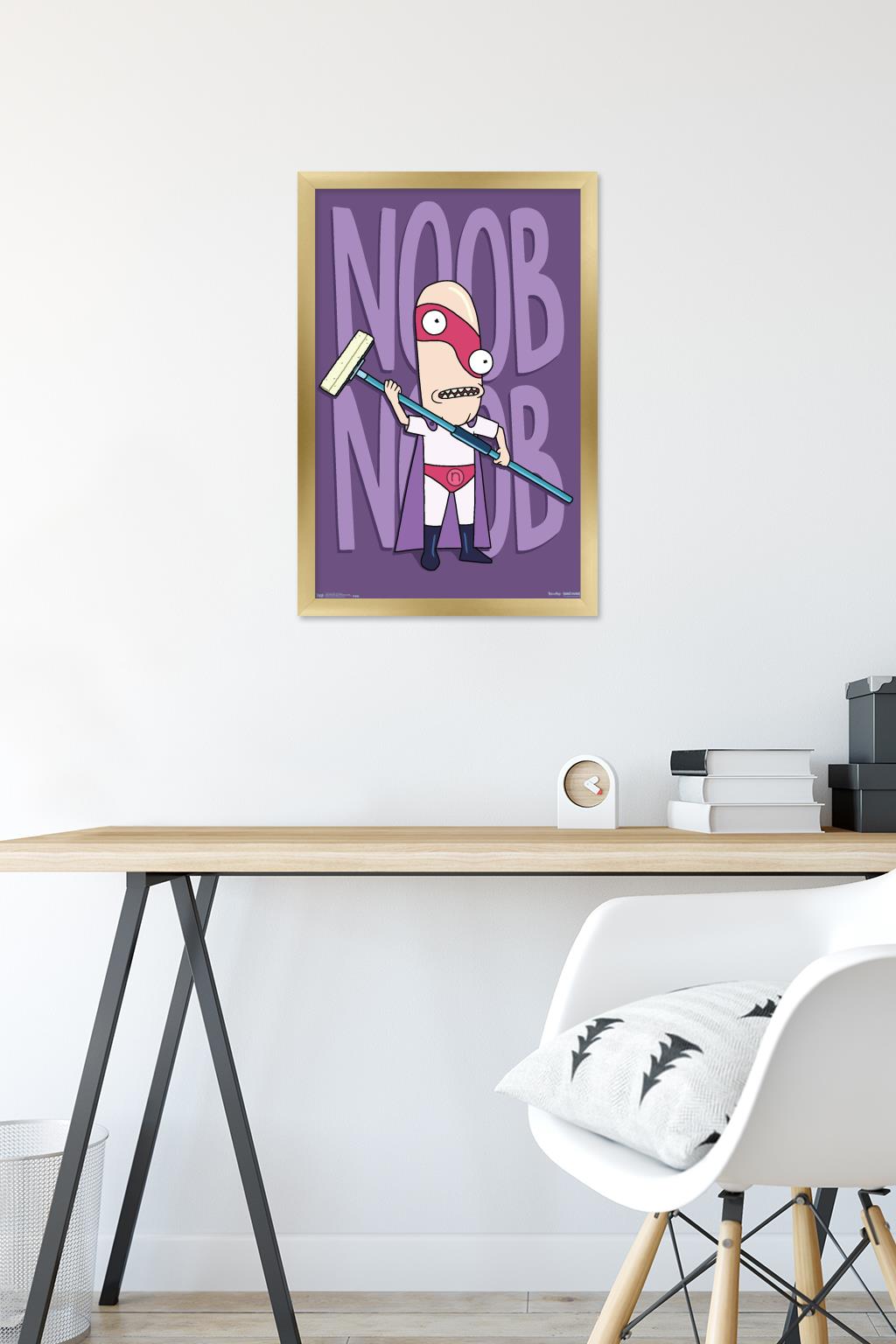 Rick And Morty - Noob Noob Wall Poster, 14.725" x 22.375", Framed