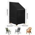 thumbnail image 2 of Patio Swivel Lounge Chair Covers Waterproof, 2 Pack Outdoor Rocking Chair Covers for Patio Lawn Garden Wicker Furniture, 25.5"W x 25.5"L x 47.2"H, Black, 2 of 9