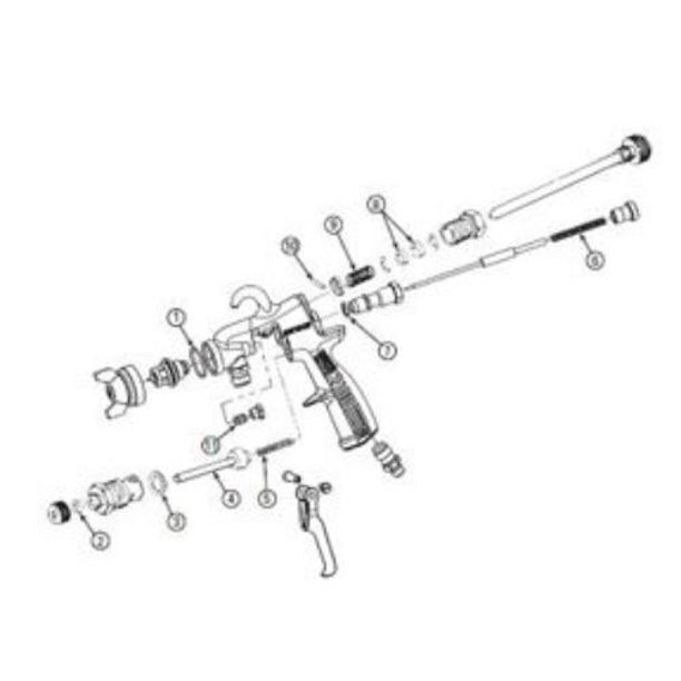 BINKS 6229 Spray Gun Repair Kit,For 5PB39, 4YP07