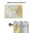 thumbnail image 7 of Yellow Grey Chrysanthemum Half Window Curtain 36 Inches Long, Farmhouse Botanical Floral Modern Window Treatment Curtain Drapes, Small Tier Curtains for Bathroom Over Sink, 27.5"x36", 2 Panels, 7 of 7