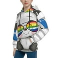 thumbnail image 2 of Kll Unisex Kids Boys Girls Hooded Pocket Pullover Hoodies-Panda With Sun Glasses, 2 of 9