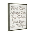 thumbnail image 3 of Stupell Hard Work Motivational Phrase Inspirational Painting Gray Floater Framed Art Print Wall Art, 3 of 6