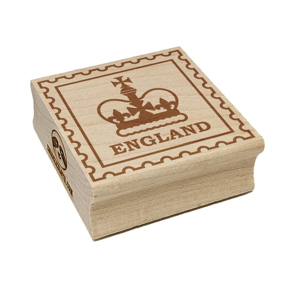 England Travel Crown Royal Family Square Rubber Stamp Stamping Scrapbooking Crafting - Small 1.25in