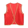 thumbnail image 6 of iixpin Mens Halloween Deluxe Arabian Prince Vest Shiny Stain Open Front Waistcoat Burgundy L, 6 of 7