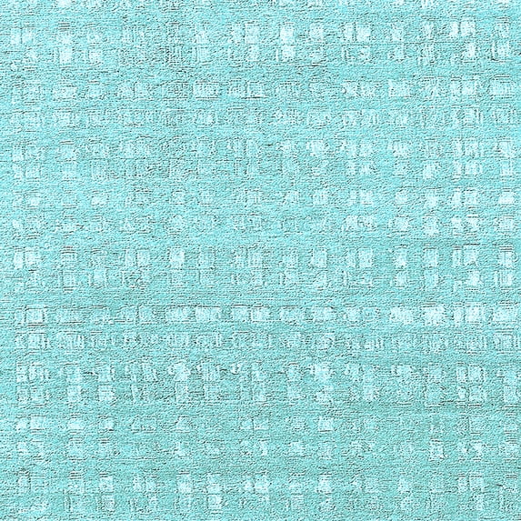Ahgly Company Indoor Square Solid Light Blue Modern Area Rugs, 5' Square