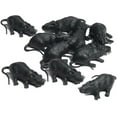 thumbnail image 2 of Lot 10 Black Halloween Decor Plastic Rats, 2 of 2
