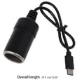 thumbnail image 5 of USB C Port 12V Car Cigarette lighter Socket Power Female Converter Adapter Cable, 5 of 10
