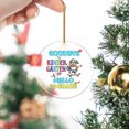 thumbnail image 2 of Back to School Bulldog Goodbye Kindergarten Hello 1st Grade Acrylic Round Ornament Dog Lover Gifts Idea Home Tree Decor - 02011, 2 of 4