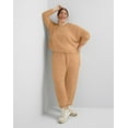 thumbnail image 5 of Hanes Originals Women's Soft Brushed Fleece Joggers, 30" (Plus Size) Java Frost Tan 4X, 5 of 6