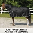 thumbnail image 2 of STORM SHIELD Classic II Attached Neck Pony Turnout Sheet | Black | 64, 2 of 13