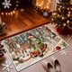thumbnail image 4 of Seyotauo Christmas Decor 3D Stereoscopic Embroidery Carpet - 24 x16 inch Polyester Xmas Decor Indoor Outdoor, Absorbent Nonslip Dirt Proof Washable Foot Mat for Entryway Kitchen Bathroom Porch Patio, 4 of 6