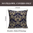 thumbnail image 2 of LALILO Throw Pillow Covers Antique Floral Baroque Damask Gold And Dark Cushion Cover 18" x 18", 2 Pack, 2 of 6