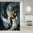 thumbnail image 2 of LL Dragon Bathroom Shower Curtain Sets Japanese Ukiyoe Shower Curtain Exotic Animal 72" W X 72" L Ancient Loong Phoenix Fabric Shower Curtain Bathroom, Yin Yang Bath Curtaine, 2 of 6
