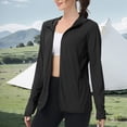 thumbnail image 6 of ZyeKqe Athletic Jackets for Women Sun Protection Long Sleeve Hooded Full Zip Upf 50+ Outdoor Hiking Workout Tops with Pockets, 6 of 7