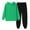 Green, variant on KAUOD Youth Kids Cotton Hoodies Set 2 Piece Loose Fit Pullover Sweatshirts Joggers Pants Outfits Boys Girls Sweatpants Clothes