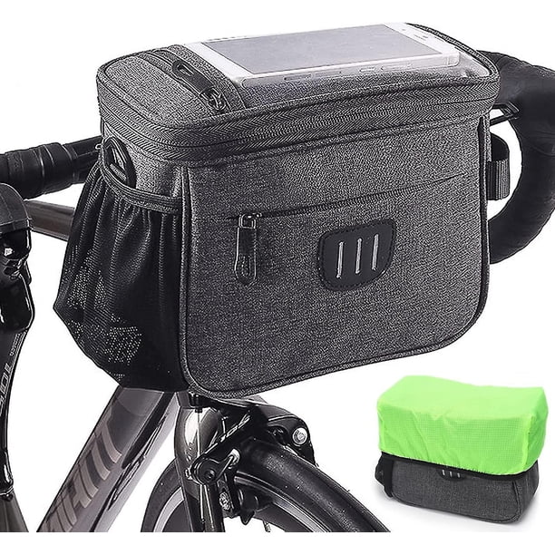 Fahrrad Lenkertasche Wasserdichte,5l Fahrradtasche Lenker,fahrradkorb Tasche Mit Touchscreen,lenkertasche Fronttasche Mit Tragegurt & Regenschutz,fahr