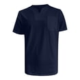 thumbnail image 5 of FRSASU Mens Short Sleeve Pocket T-Shirts Casual Summer Cotton V Neck Tee Tops Navy, 5 of 5