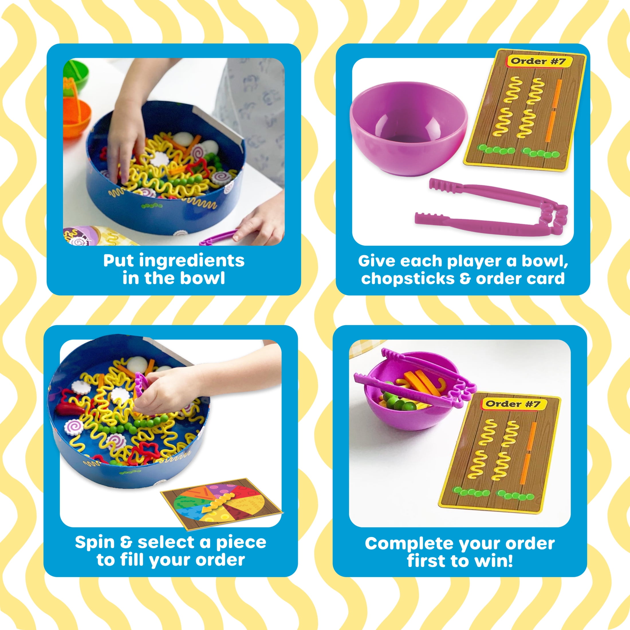 Learning Resources Noodle Knockout! Fine Motor Game, Educational Matching Kids Toy, Ages 4+