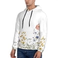 thumbnail image 3 of Salouo Watercolor Floral Pattern Men's Fall Hoodie Sweatshirt,Sport Hoodie with Pockets for Men Pullover Casual Hooded Sweatshirt-X-Large, 3 of 7