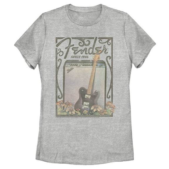 Women's Fender Since 1946 Retro Poster Graphic Tee Athletic Heather X Large