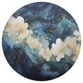 thumbnail image 3 of Ryvnso Abstract Flower on Marble Round Plate Mats Dining Table Placemat Set of 4 for Holiday Decoration, 3 of 7