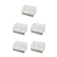 thumbnail image 2 of relayinert Makeup Organizer Open Wide Application Fluent Line Sundries Makeup Products Storage Box Desktop White 5Set, 2 of 6