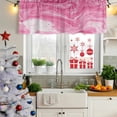 thumbnail image 6 of 2 Pack Valances for Windows, Pink Marble Window Valances for Living Room/Bedroom/Bathroom, Modern Ombre Abstract Fluid Aesthetic Art Light Filtering Kitchen Curtain Valance 60"W x18" L, 6 of 9