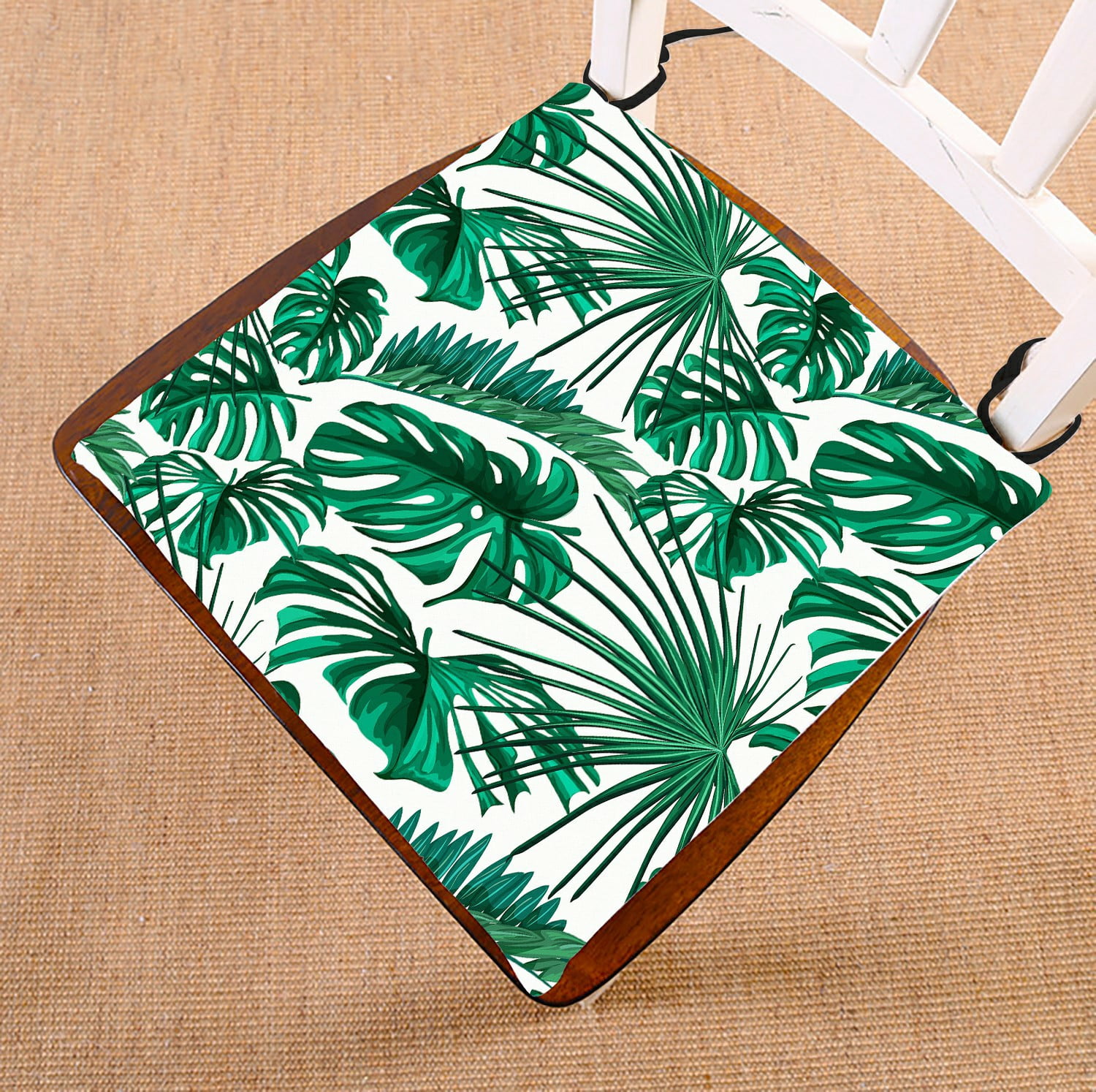 ECZJNT Tropical Palm Leaves seat pad chair pads seat cushion 16x16 Inch