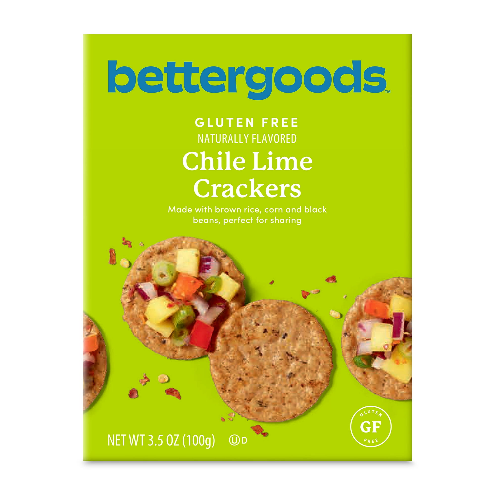 bettergoods Gluten-Free Chile Lime Crackers, 3.5 oz